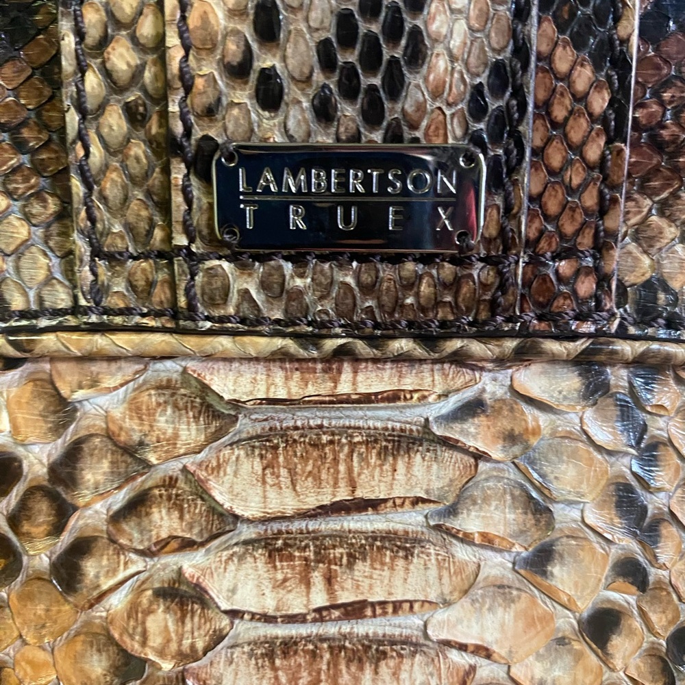 Lamberston Truex Python Handbag - image 4